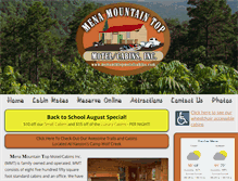Tablet Screenshot of menamtntopmotelcabins.com